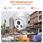 Hikvision Compatible 5MP Full-Color Built-in Mic Fixed Turret POE IP Camera 2.8mm with Motion Detection