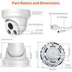 Hikvision Compatible 5MP Full-Color Built-in Mic Fixed Turret POE IP Camera 2.8mm with Motion Detection
