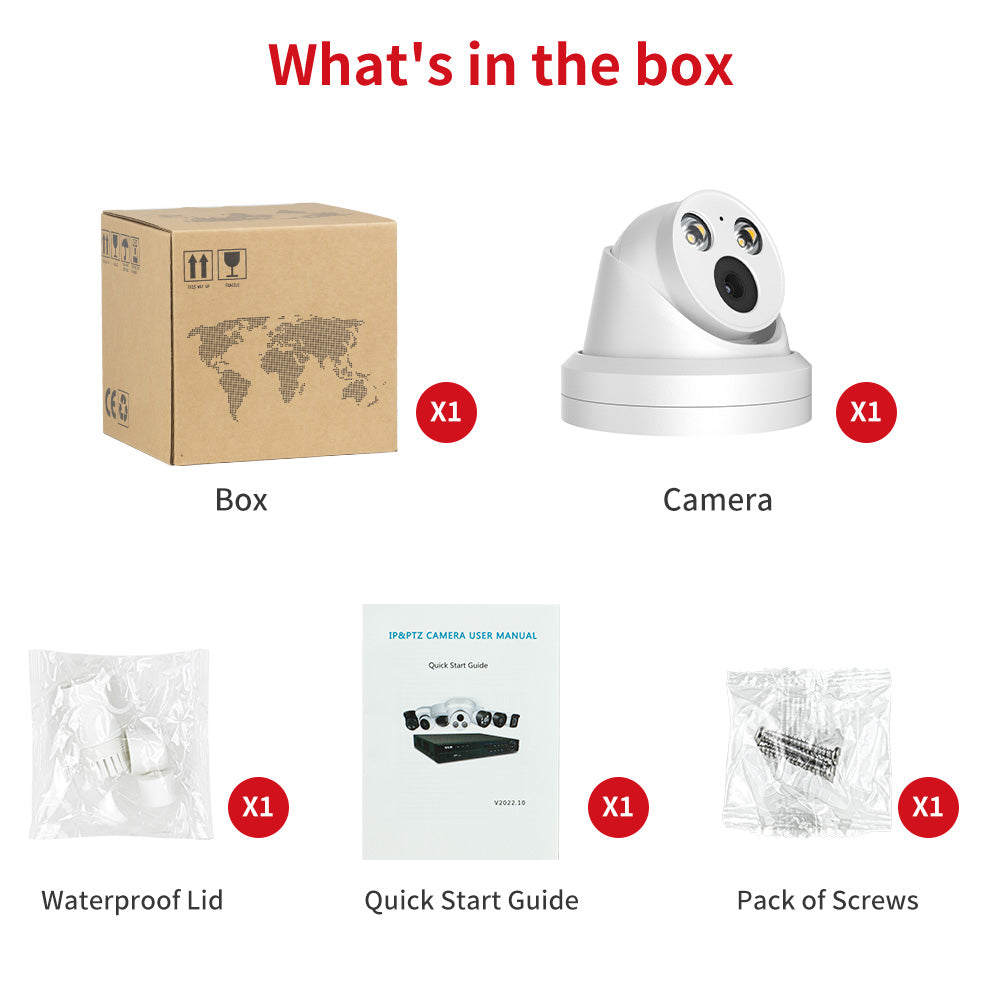 Hikvision Compatible 5MP Built-in Mic ColorVu PoE IP Camera H.265+ IP67
