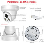 Hikvision Compatible 5MP Built-in Mic ColorVu PoE IP Camera H.265+ IP67