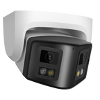 HIKVISION Compatible MIC & Speaker Panoramic 8MP IR PoE 4K 8MP IP Camera 2-Lens Color Night