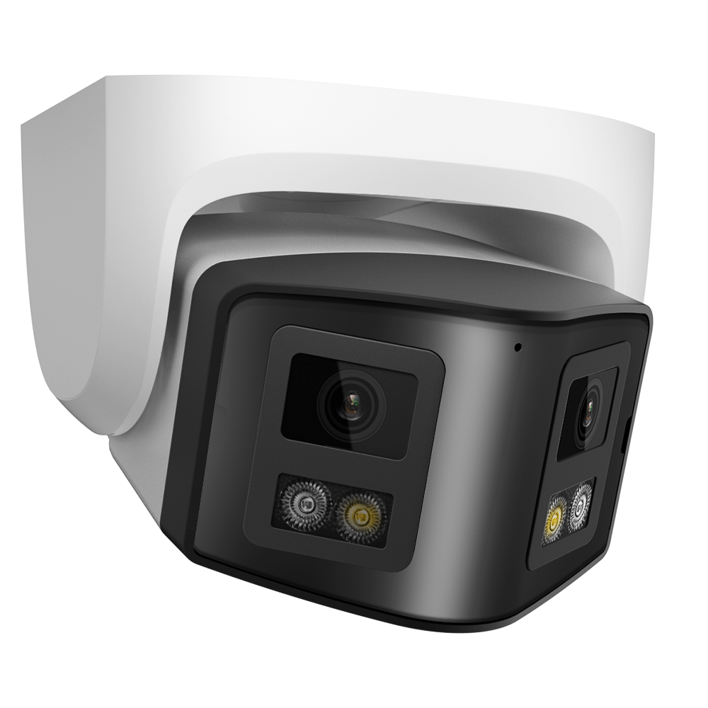 HIKVISION Compatible MIC & Speaker Panoramic 8MP IR PoE 4K 8MP IP Camera 2-Lens Color Night