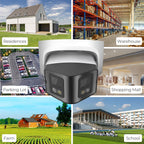 HIKVISION Compatible MIC & Speaker Panoramic 8MP IR PoE 4K 8MP IP Camera 2-Lens Color Night