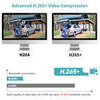 Hikvision Compatible 8MP Full-Color Turret Bulit-in Mic POE IP Camera H.265+ WDR