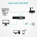 Hikvision Compatible 8MP Full-Color Turret Bulit-in Mic POE IP Camera H.265+ WDR