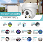 Hikvision Compatible 8MP Full-Color Turret Bulit-in Mic POE IP Camera H.265+ WDR