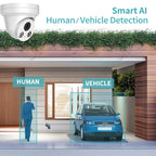 Hikvision Compatible 8MP Full-Color Turret Bulit-in Mic POE IP Camera H.265+ WDR