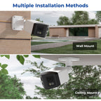 HIKVISION Compatible Panoramic Bullet 4MP Color Night IR Smart Light IP Camera 2-Len Speaker
