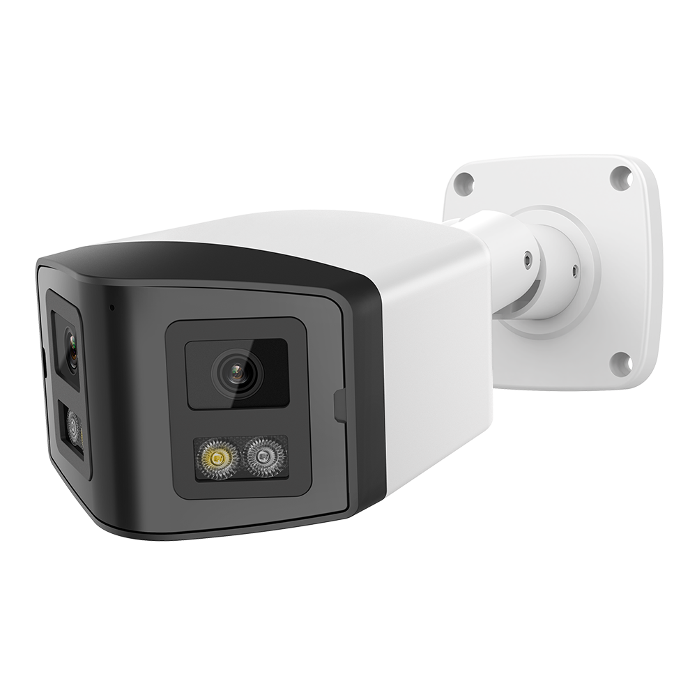 HIKVISION Compatible 8MP 2-Lens Panoramic Speaker+MIC 24/7 Color Night 4K IP Camera Bullet