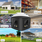 HIKVISION Compatible 8MP 2-Lens Panoramic Speaker+MIC 24/7 Color Night 4K IP Camera Bullet