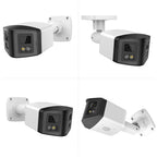 HIKVISION Compatible 8MP 2-Lens Panoramic Speaker+MIC 24/7 Color Night 4K IP Camera Bullet